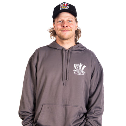 Chandail à capuchon charbon de bois