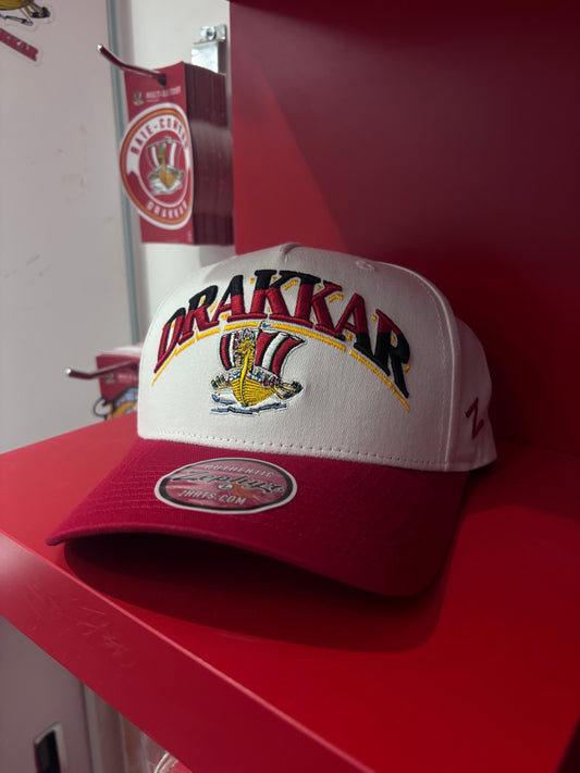 Casquette 2 tons blanche et rouge